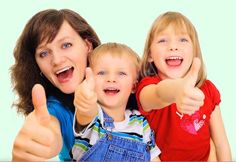 smiling family